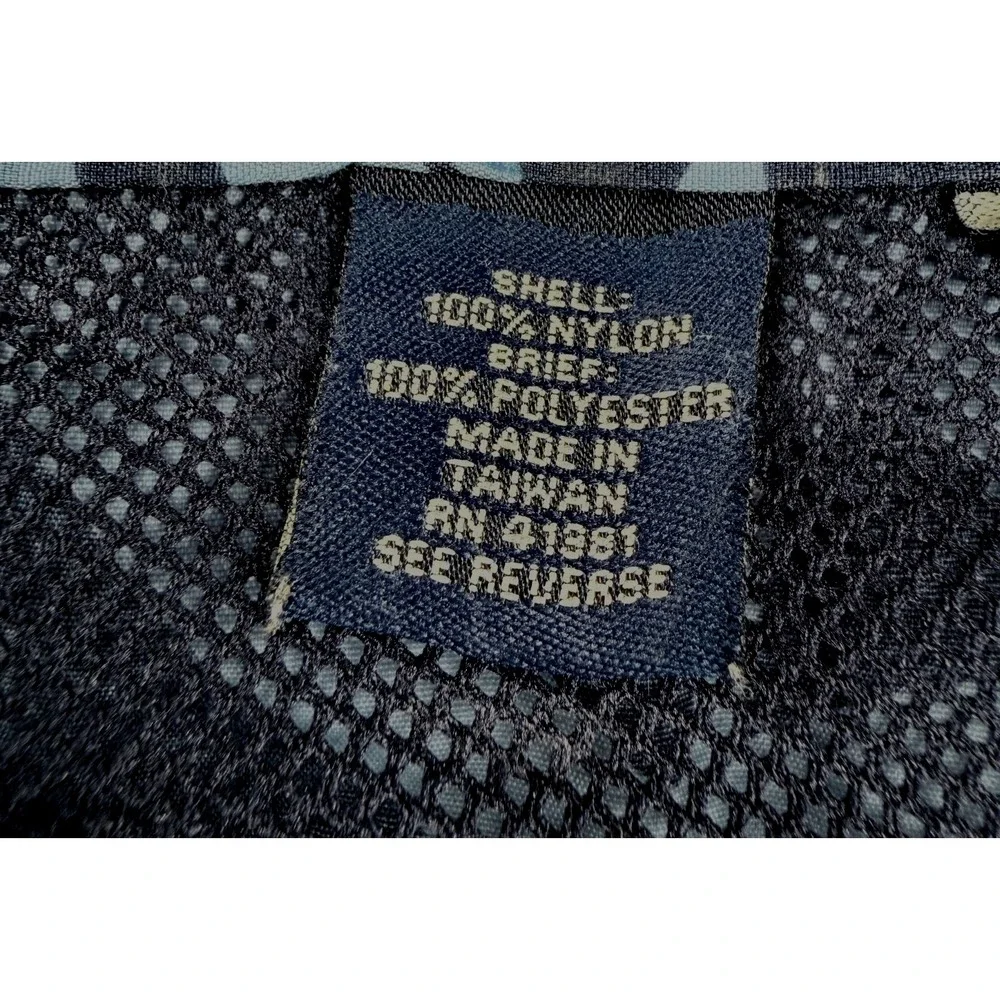 Polo Sport Ralph Lauren Swim Trunks XL Blue Tribal Tiki Print Mesh‎ Lined Y2K
